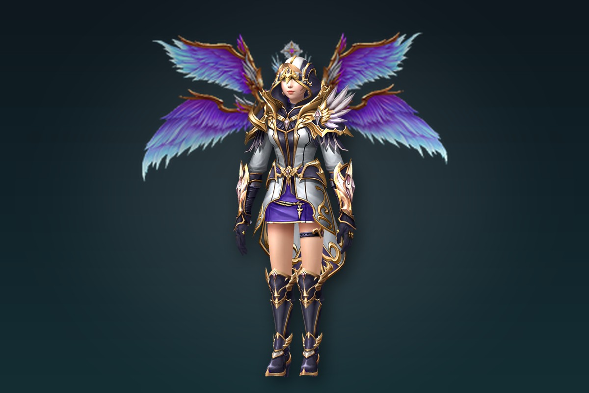 MU Online Alchemist in the Imperial set with Wings of Wisdom