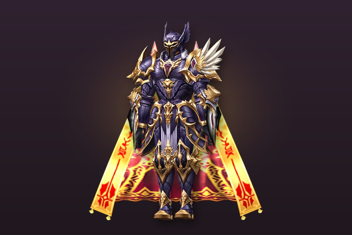 MU Online Dark Lord in the Imperial Lord set with the Cape of Emperor