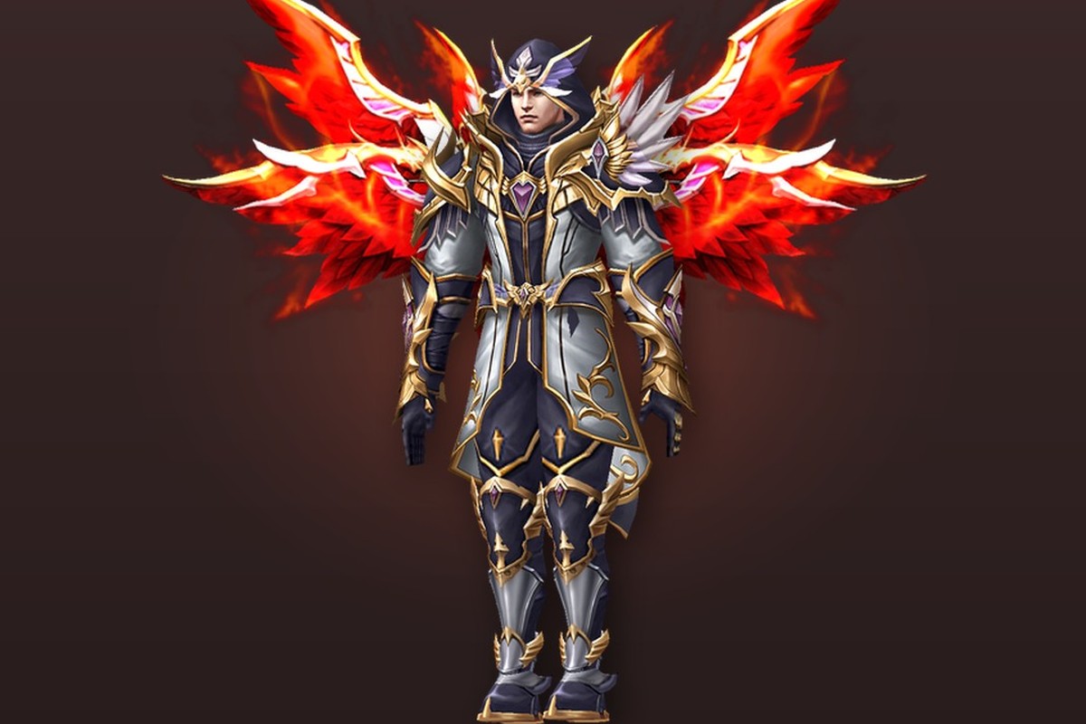 MU Online Gun Crusher in the Imperial Gun Crusher set with Crimson Wings