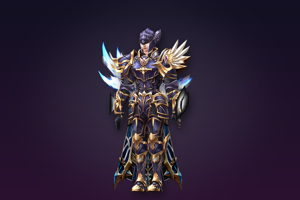 MU Online Illusion Knight in the Imperial set with the Cloak of Innocence