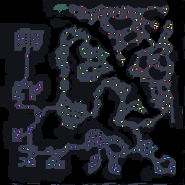 MU Online Aida monster spawn map showing where every monster spawns