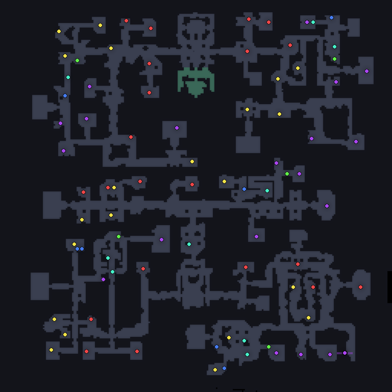 MU Online Arenil Temple monster spawn map showing where every monster spawns