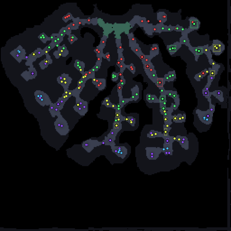 MU Online Ashy Aida monster spawn map showing where every monster spawns