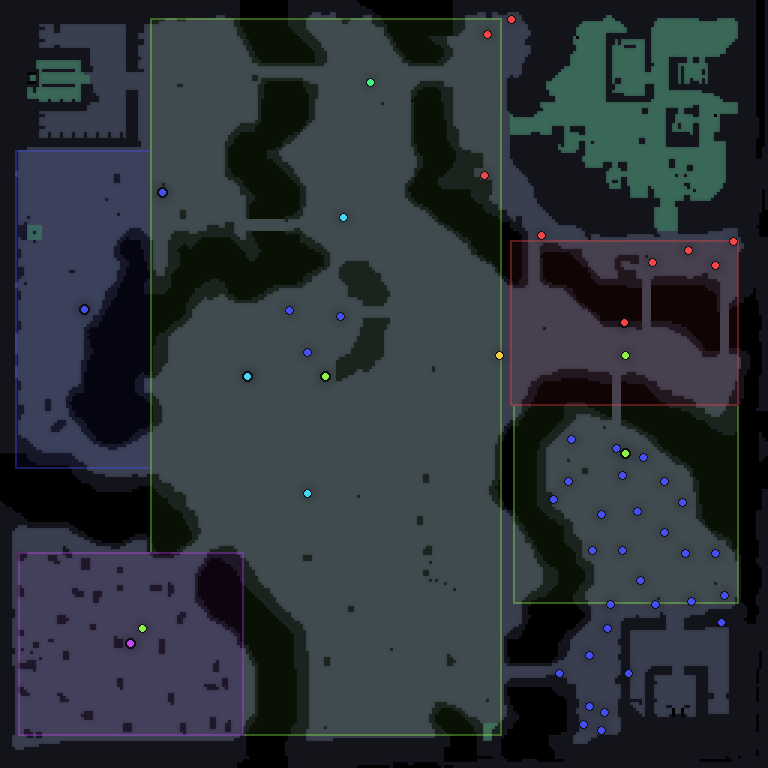 MU Online Devias monster spawn map showing where every monster spawns