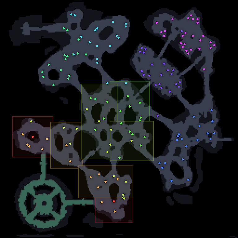 MU Online Elbeland monster spawn map showing where every monster spawns