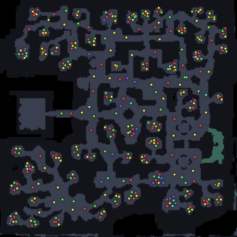 MU Online Ferea monster spawn map showing where every monster spawns
