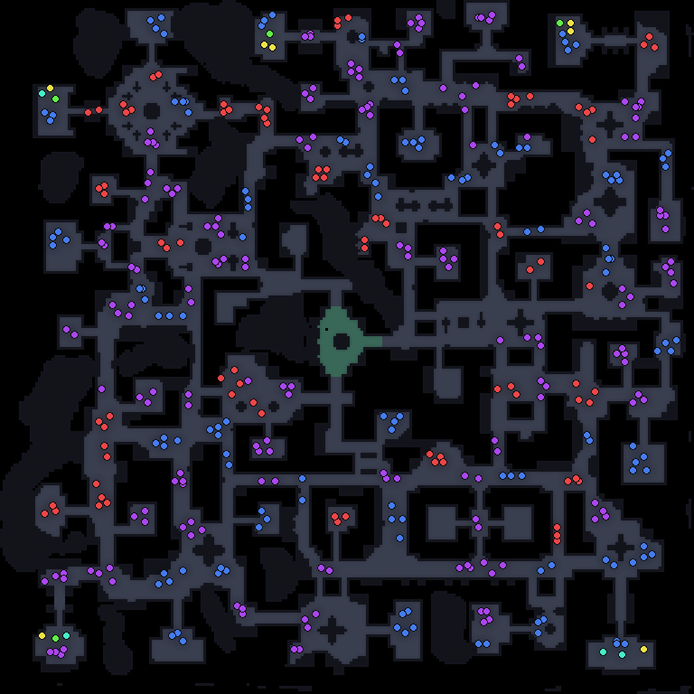 MU Online Kanturu Undergrounds monster spawn map showing where every monster spawns