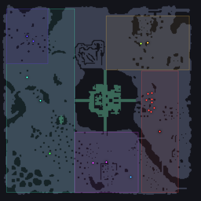 MU Online Lorencia monster spawn map showing where every monster spawns