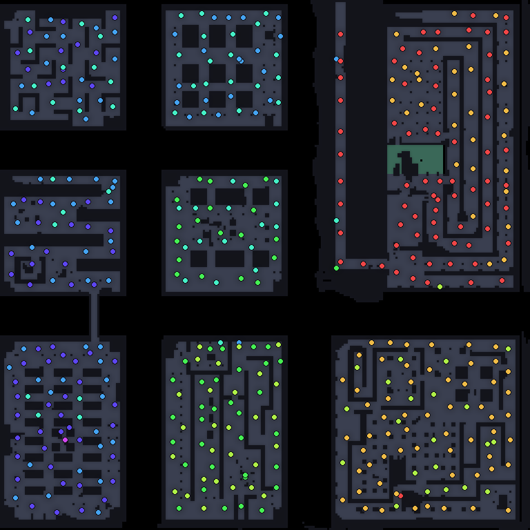 MU Online Lost Tower monster spawn map showing where every monster spawns