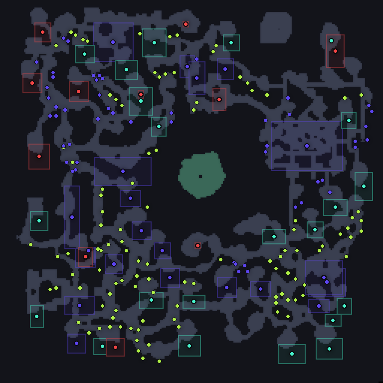 MU Online Swamp Of Darkness monster spawn map showing where every monster spawns