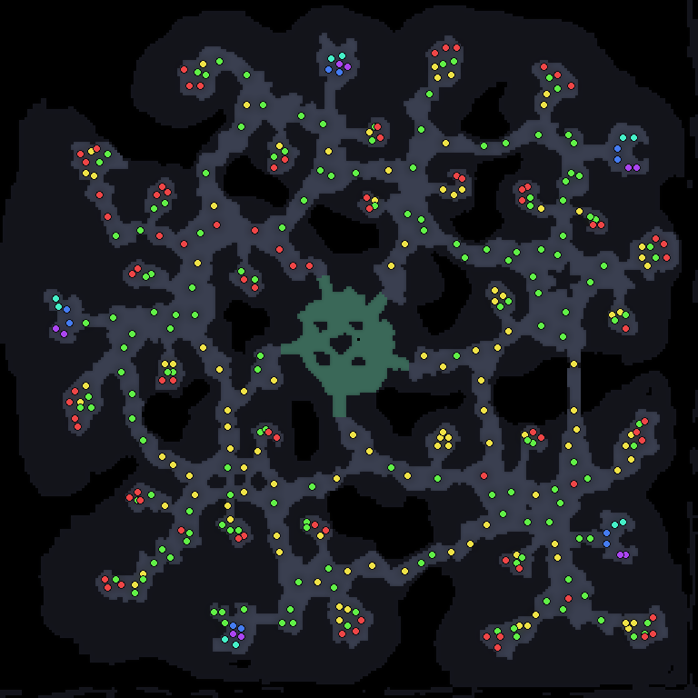 MU Online Twisted Karutan monster spawn map showing where every monster spawns