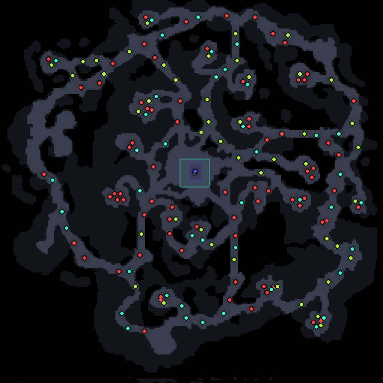 MU Online Urk Montain 1 monster spawn map showing where every monster spawns