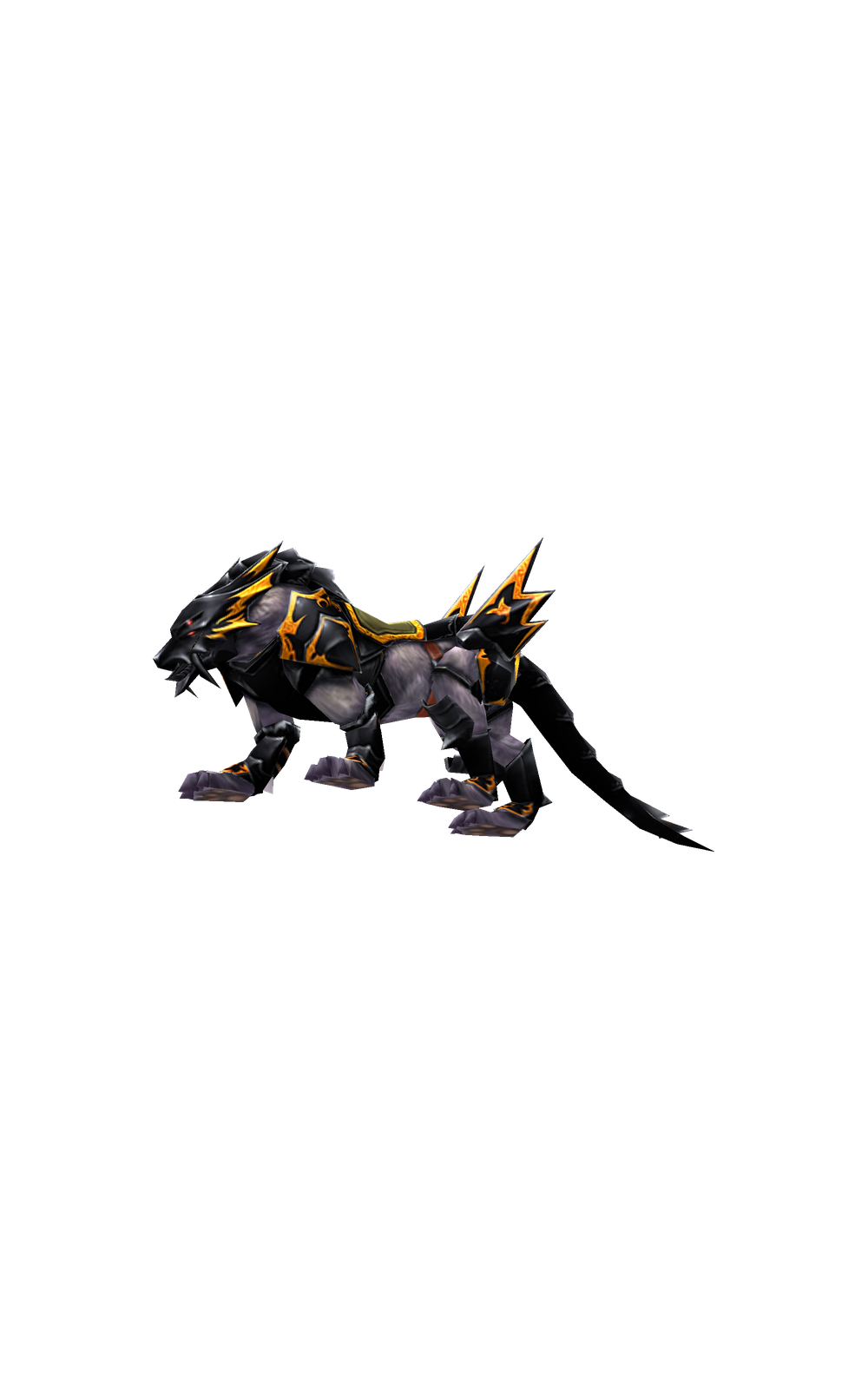 MU Online Black Fenrir pet 3D render