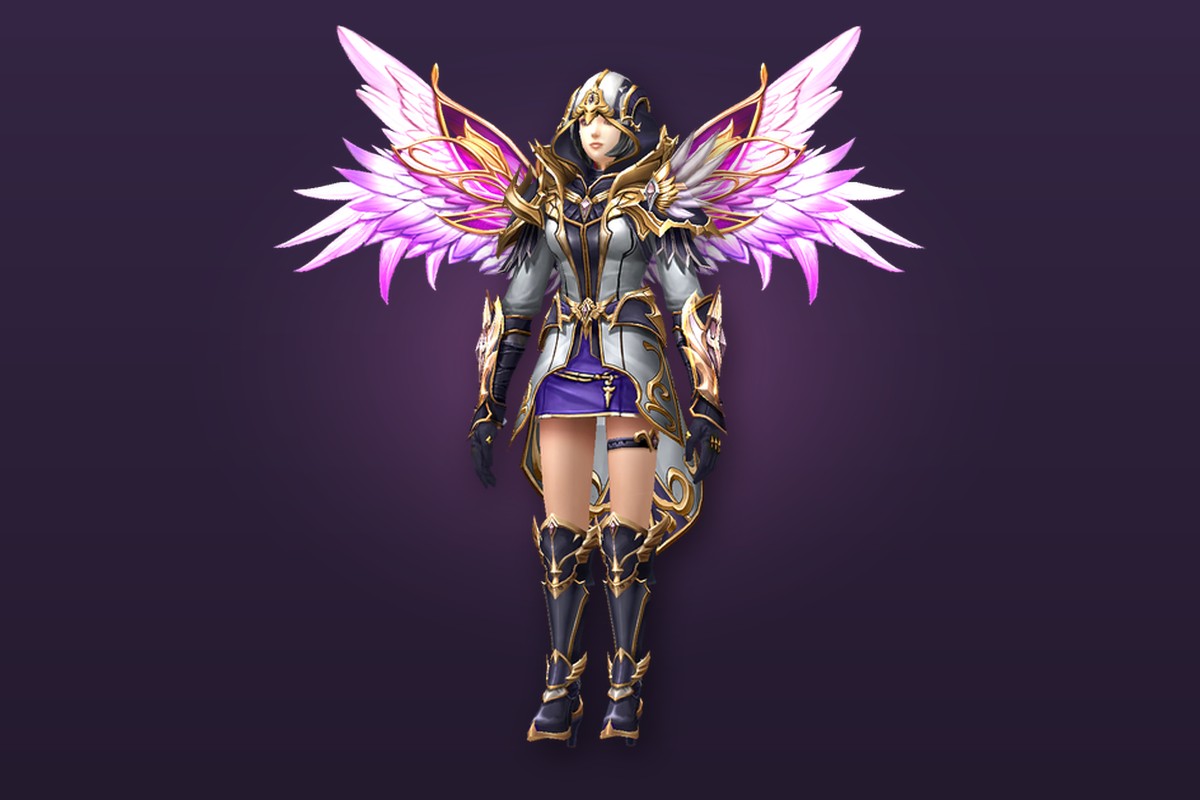 MU Online Rune Wizard in the Imperial Rune Wizard set with Wings of Inevitability