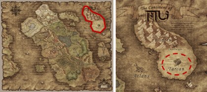 Ferea location map MU Online Season 11