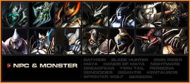 Kanturu monsters and NPCs MU Online