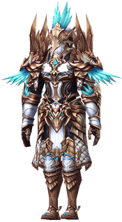 MU Online Brilliant Crusader set worn by a Crusader