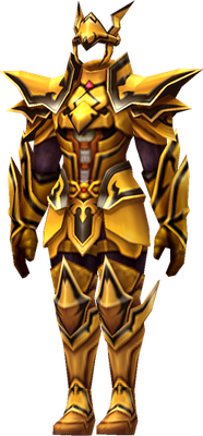 MU Online Sunlight set worn by a Dark Lord