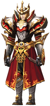 MU Online Bloodangel Wizard set worn on the character