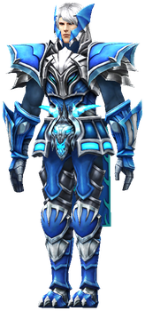 MU Online Blue Eye Wizard set worn on the character