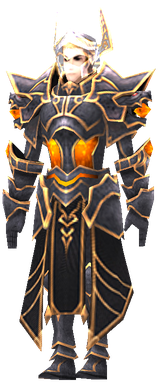 MU Online Dark Devil set worn by a Dark Wizard