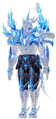 MU Online Lightning Wizard set worn on the character
