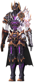 MU Online Silverheart Wizard set worn on the character