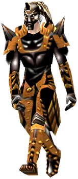 MU Online Sphinx set worn by a Dark Wizard
