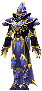 MU Online Venom Mist set worn by a Dark Wizard