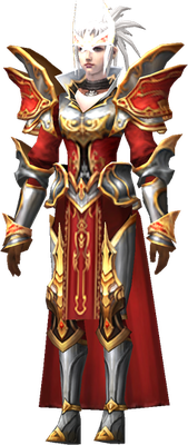 MU Online Bloodangel Lancer set worn by a Grow Lancer