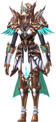 MU Online Brilliant Lancer set worn by a Grow Lancer