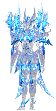 MU Online Lightning Lancer set worn by a Grow Lancer