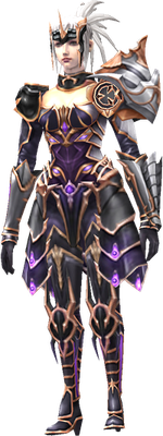 MU Online Silverheart Lancer set worn by a Grow Lancer