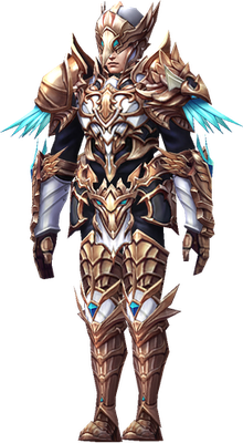 MU Online Brilliant Gun Crusher set worn on the character
