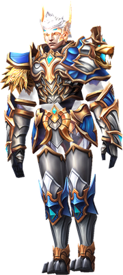 MU Online Manticore Gun Crusher set worn on the character