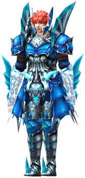 MU Online Blue Eye Illusion Knight set worn by an Illusion Knight