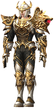 MU Online Temple Guard Illusion Knight set worn by an Illusion Knight