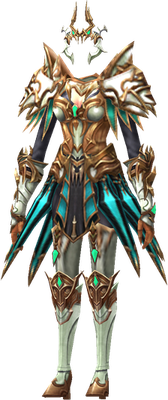 MU Online Geist set worn by a Lemuria Mage