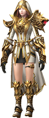 MU Online Temple Guard Mage set worn on the character