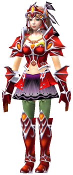 MU Online lucky Alchemist Red Spirit set worn by a Alchemist