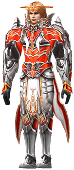 MU Online lucky Light Ray set worn by a White Wizard