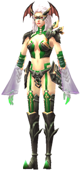 MU Online lucky Slayer Demonic set worn by a Slayer