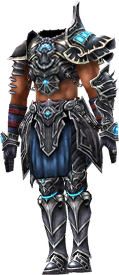 MU Online Darkangel Magic set worn by a Magic Gladiator