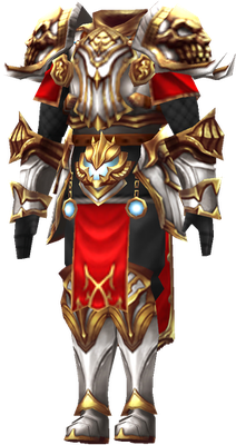 MU Online Holyangel Magic set worn by a Magic Gladiator