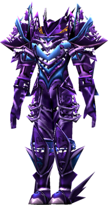 MU Online Hurricane set worn by a Magic Gladiator
