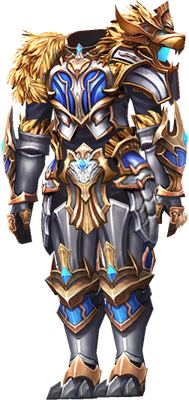 MU Online Manticore Magic set worn by a Magic Gladiator