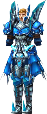 MU Online Blue Eye Fighter set worn by a Rage Fighter