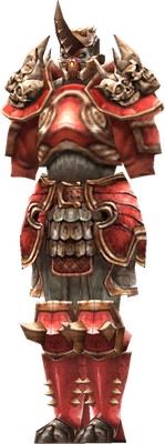 MU Online Crimson Skull set worn by a Rage Fighter