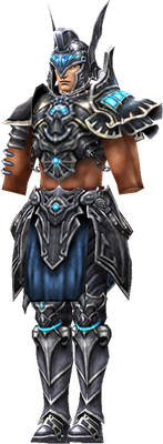 MU Online Darkangel Fighter set worn by a Rage Fighter