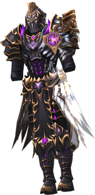 MU Online Silverheart Fighter set worn by a Rage Fighter